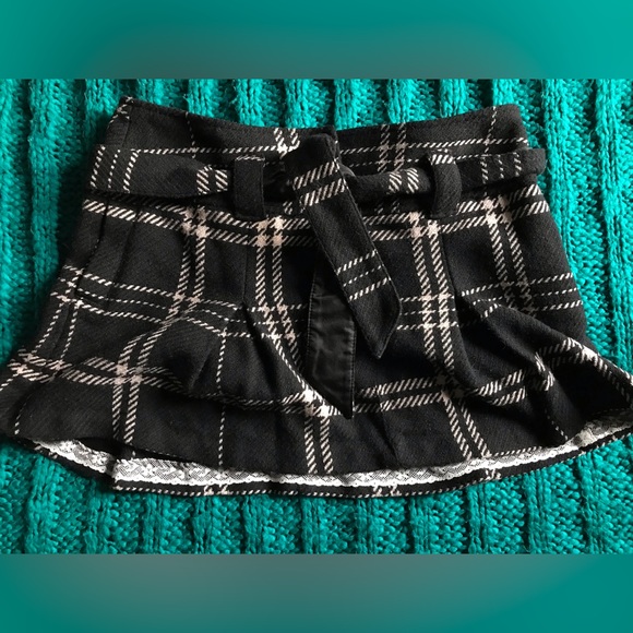 Y2k American Eagle low rise pleated micro mini wool skirt - Picture 2 of 16